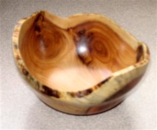 Yew bowl by Keith Leonard